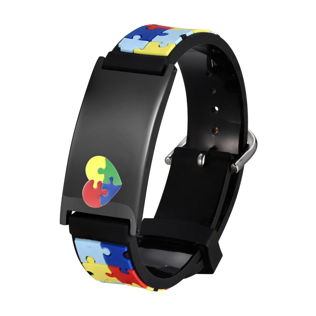 Gratis Gepersonaliseerde Autisme Medische Alert ID Armband Voor Kind Kinderen, 0-7 Jaar Op Maat Anti-verlies Armband Siliconen Polsband