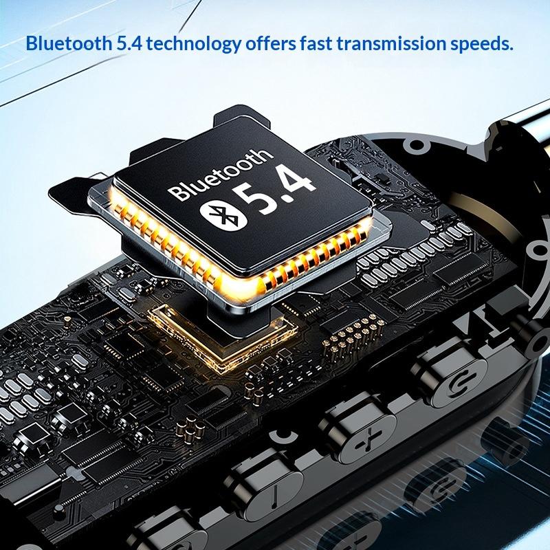 Bluetooth 5.4 Earphones Neckband Headphones Color Screen Wireless Headsets Noise Reduction Earbuds Earphone Monitor