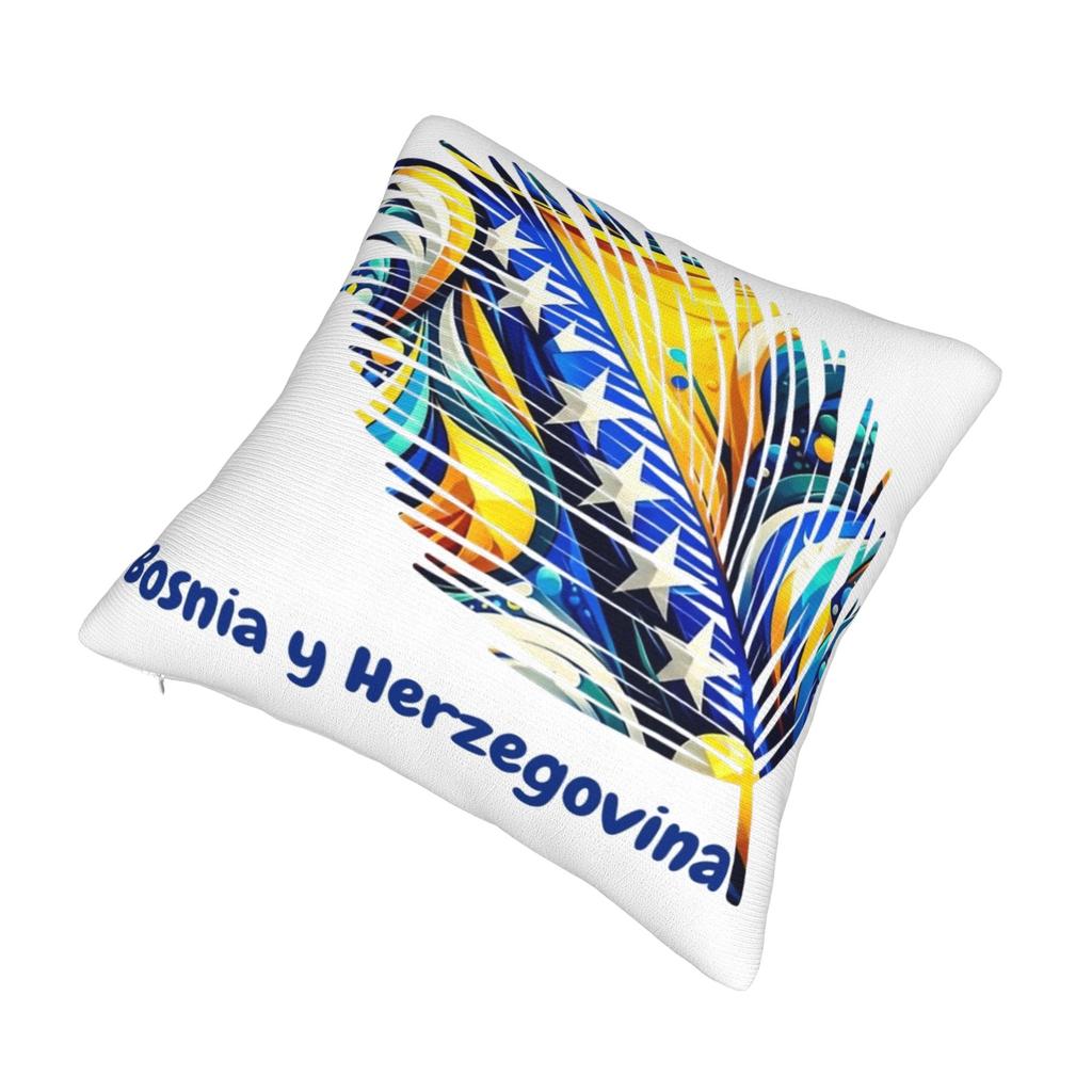 Decorative Pillowcase Bosnia and Herzegovina Flag Merchandise Home Throw Pillow Case Cover Zippered Multi-Size