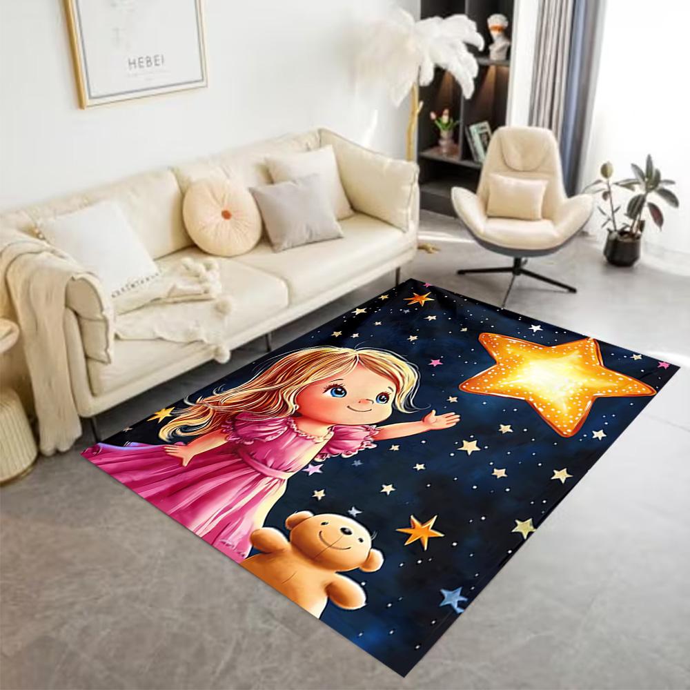 1pc Amazing Beautiful Home Carpet Non Slip Design for Bedroom Gift