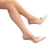 [Spot] Sandals 2025 summer new high heels stiletto pointed rhinestone bow French temperament single shoes