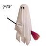 Fairy Tale Ghost Decorations Halloween Outdoor Decoration, Large Hanging On Broom, Spooky Decorative for Balcony Flying Gauze Tree, Porch, Yard,