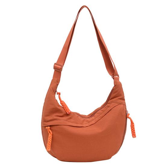 Women Crescent Bag, Nylon Hobo Shoulder Bag Dumpling Bag, Half Moon Sling Crossbody with Multi Pockets Adjustable Strap for Travel Work
