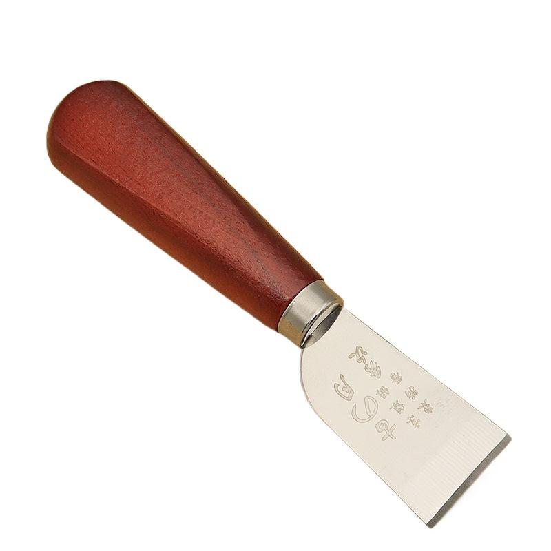 Leather Skiving Knife Cutting Knife With Wooden Handle Leather Skiver For Diy Leathercraft Working Tool