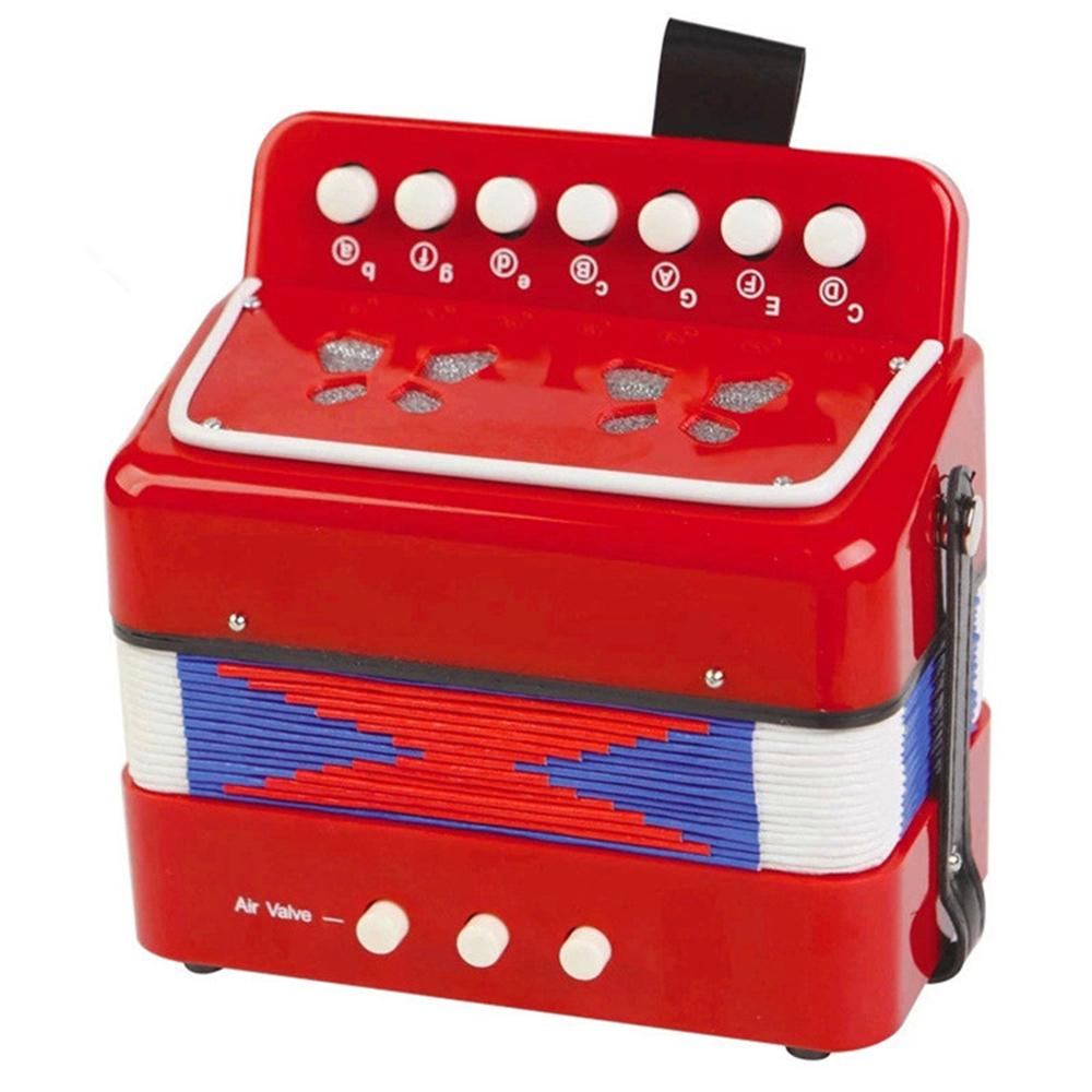 New Organ 7 Keys 2 Bass Accordions, Kids Accordion Mini Toy Musical Instruments, Small Instrument Creative Gift