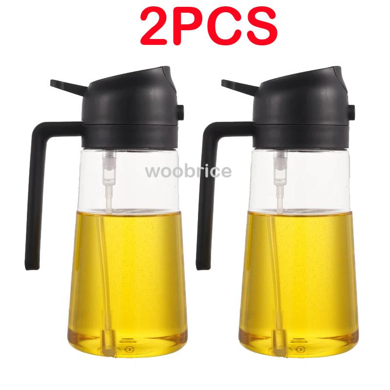 2in1 500ml Plastic Spray Oil Sprayer Bottle Spray Oil Dispenser Salad BBQ Kitchen Baking Roasting Camping Picnic Kitchen Tool
