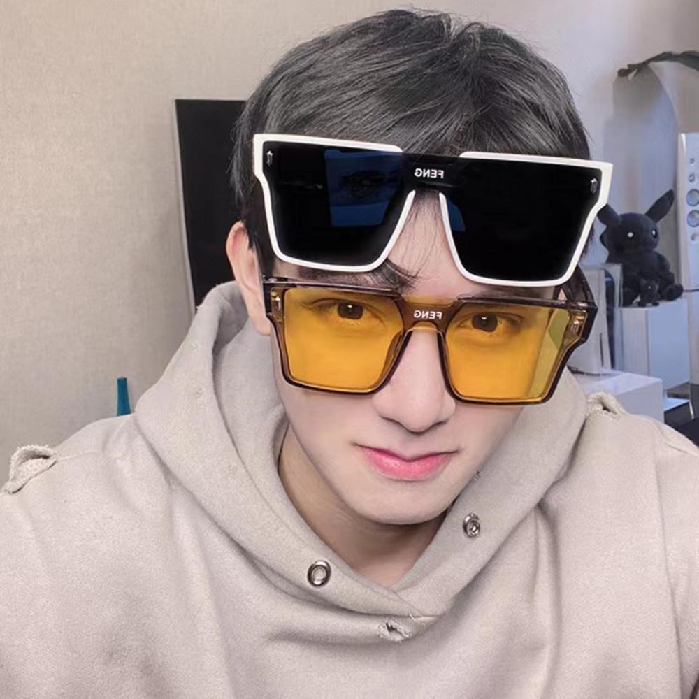 2025 New Fashion Sunglasses Women's Sunglasses Green Integrated Sunglasses Ins Internet Celebrity Xiaohongshu Explosion