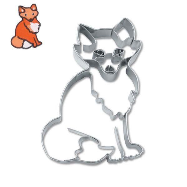 Emporte pieces a patisserie en forme de renard 6,5 cm inox - stadter