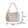 Lazy Style Large Capacity Canvas Tote Bag New College Student Class Bag Commuting Shoulder Crossbody Bag for Women