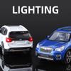 1/32 Subaru Forester SUV Alloy Off-Road Vehicle Miniature Scale Model Car Diecast Metal Sound and Light Collection Children Toy Gift