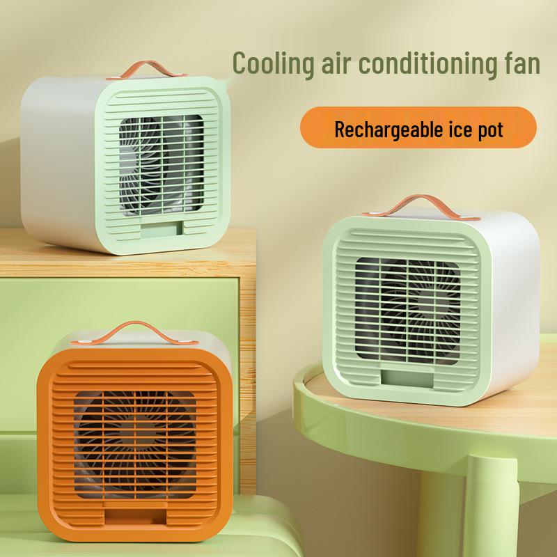 Portable USB Air Conditioner: Ice Water-Cooled, 3-Speed Fan for Office & Desktop Use Desktop Fan [Green]