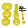 16PCS Set Hole Saw Kit Yellow 19?127mm Electricians Hole Saw Kit for PVC Board Plastic