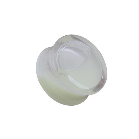 Unisex Glow In the Dark Double Flared Saddle Ear Gauge Plug Body Piercing