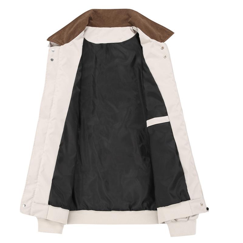 Men's Spring and Autumn New American Jacket Jacket Men's Loose Lapel Long Sleeve Casual Cargo Jacket Top Men's