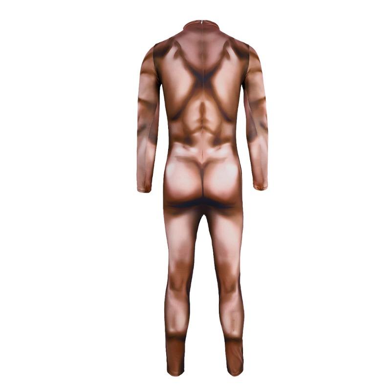 Halloween Muscle 5 Stage Costume Funny Party Makeup Prom Bodysuit