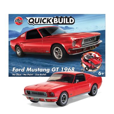Airfix Quick Build Series Ford Mustang GT 1968 Assembly Kit QB6035 Non-Scale Pre-painted Block-Based