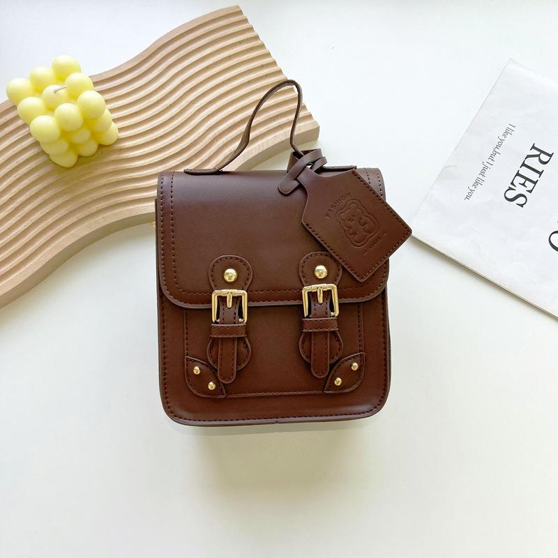 Винтажные женские сумки Trendyol в корейском стиле студенческая сумка на плечо универсальная повседневная маленькая сумка для монет из искусственной кожи 18X16X7cm 1859₽