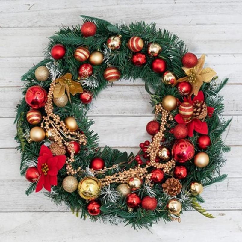 50Pcs/box Christmas Tree Balls Ornament Red Gold Hanging Bauble Pendant 2026 Christmas Decoration for Home 2026 New Year Gifts