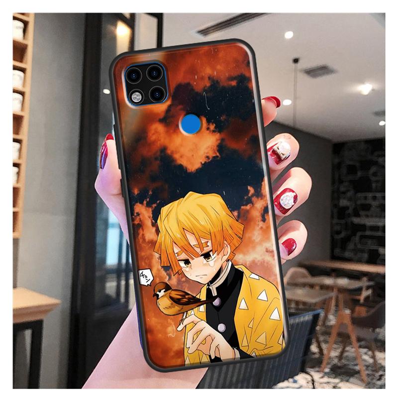 Custodia Zenitsu Demon Slayer per Xiaomi Redmi Note 10 Pro, Note 9 Pro, Note 11 Pro, 8T, 9S, 10S, 10, 9A, 9T, 9C