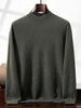 2025 Men's Autumn/Winter Mock Neck Jacquard Casual Solid Sweater