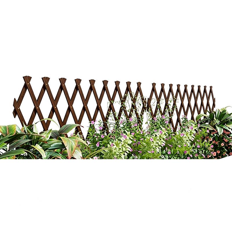 Outdoor Anti-corrosion Retractable Wood Fence for Climbing Vine and Garden Decoration.