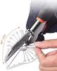 Multi-angle Bevel Scissors, With Adjustable Gusset Cutting Blades, From 45 Degrees To 135 Degrees, With 10 Blades And Wrenches
