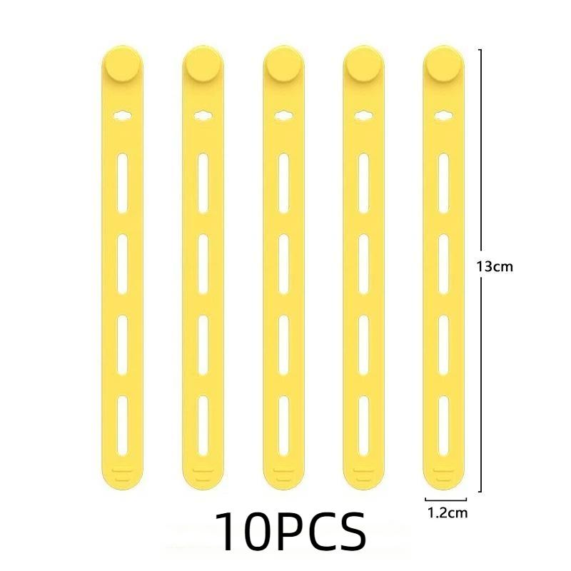 10 Pcs Creative Silicone Cable Organizer Data Cable Headphone Cable Storage Charging Cable Sorting Multifunctional Winder Strap