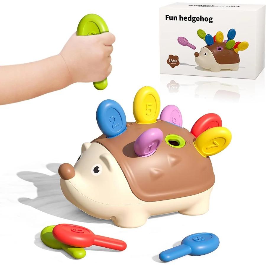 Hedgehog Montessori Educational Toy Fine Motor Toys for Toddlers Learning Counting Training Develop Concentration Sensory Gift