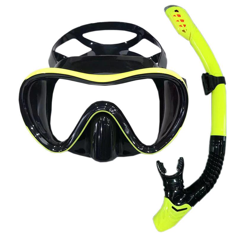 Full Dry Silicone Snorkel Set: Diving Mask, Snorkeling Goggles & Breathing Tube