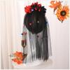 Day of The Deads Florals Headband Dia Los Muerto Costume Halloween Flower Headpiece Rose Florals Crowns Veils for Womens