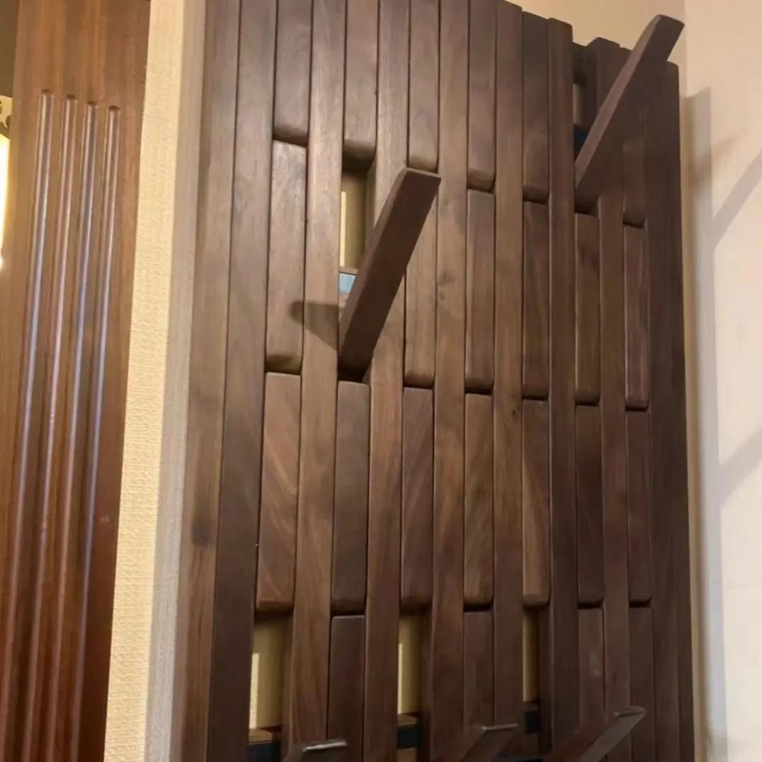 

Многослойная вешалка для одежды Креативность Настенная вешалка для одежды из дерева Крючки для вешалок для одежды Шкаф для гостиной Бамбуковая вешалка для одежды Настенный крючок 55 63cm