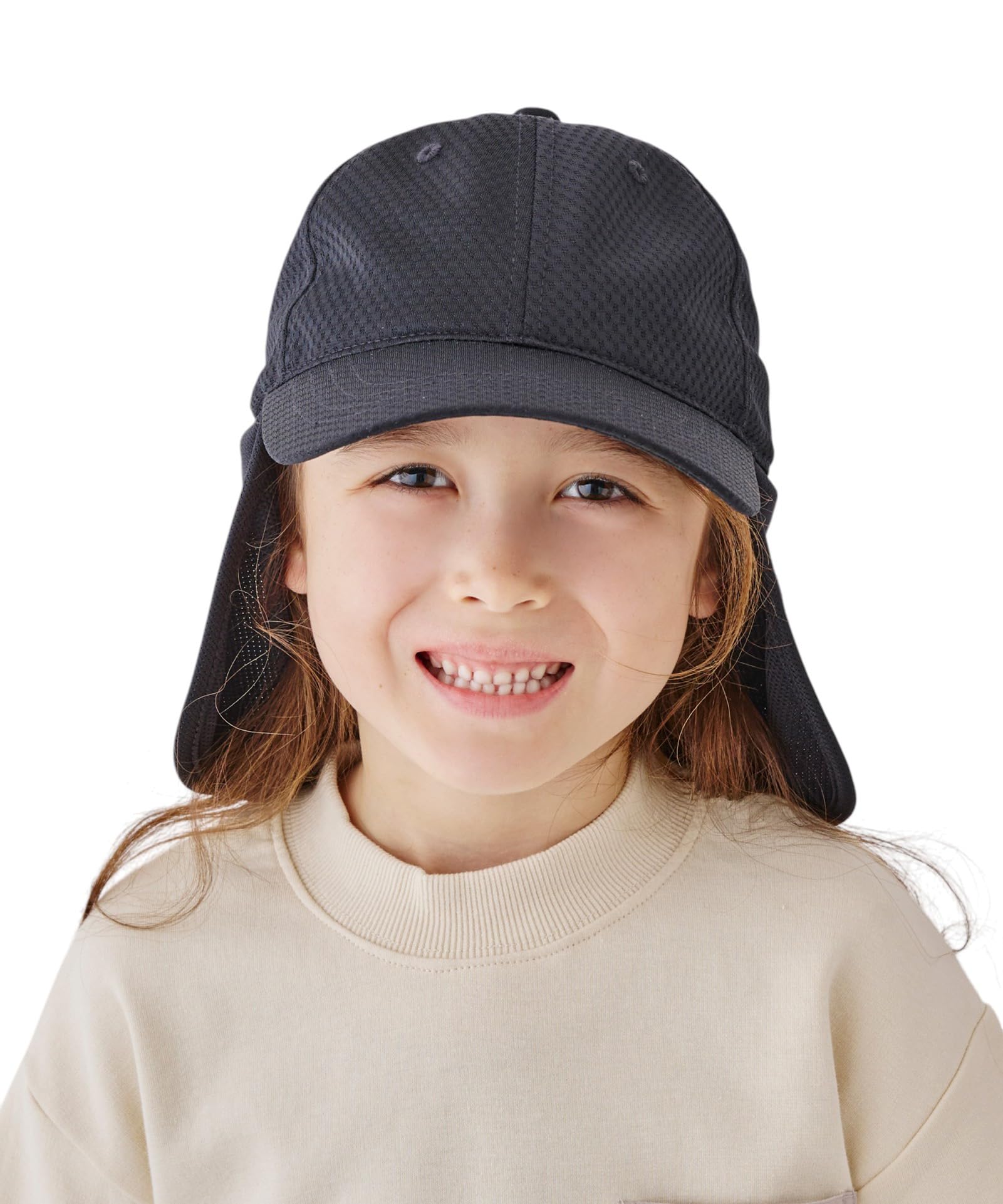 

Hat for Mesh Cap your child from getting heat get with with neck guard for mesh with BLACK [CASTANO] Children, Kids, [Prevent stroke!] Summer, doesn t