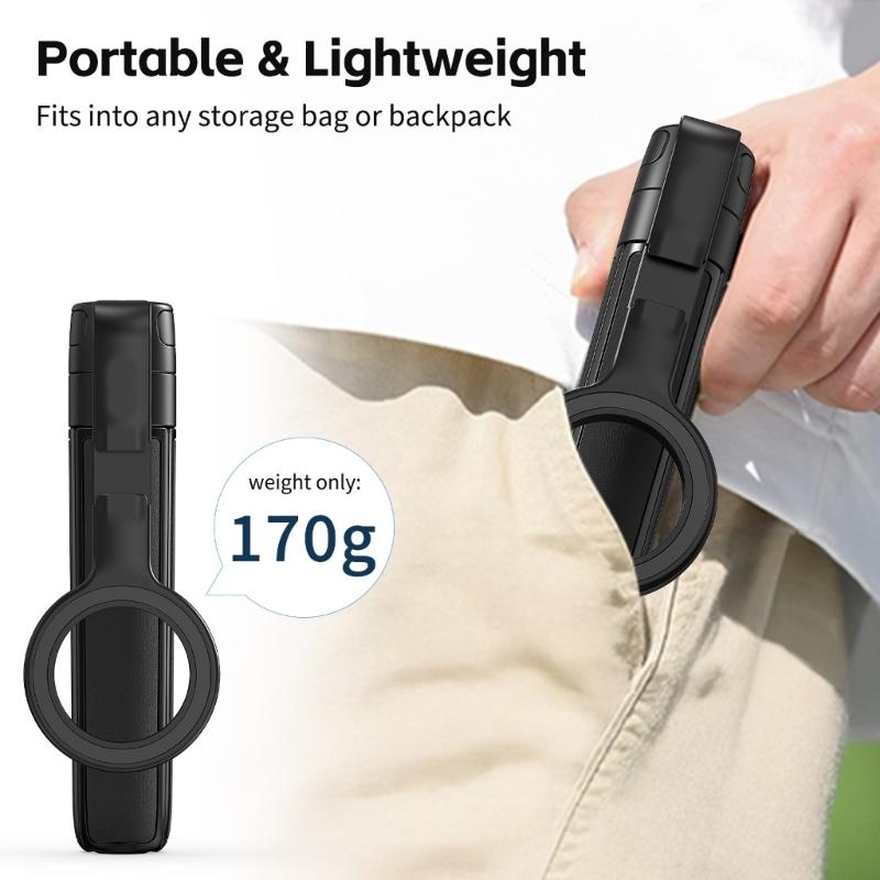 Aluminum Magnetic Phone Tripod Stick With Cold Shoe Mount And Fast Release Design For Content Creators