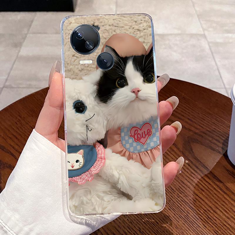 Casing For Tecno Spark 10 5G KI8 Case Aesthetic Cute Cat Fashion Transparent Silicone Cover For Tecno Spark 10 5G Phone Case K18