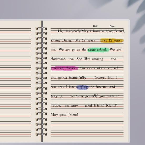A5/B5 angielski notatnik wiązanie dwużyłowe 80 arkuszy ochrona oczu beżowy papier pisanie w języku angielskim zeszyt ćwiczeń szkolne artykuły papiernicze artykuły szkolne