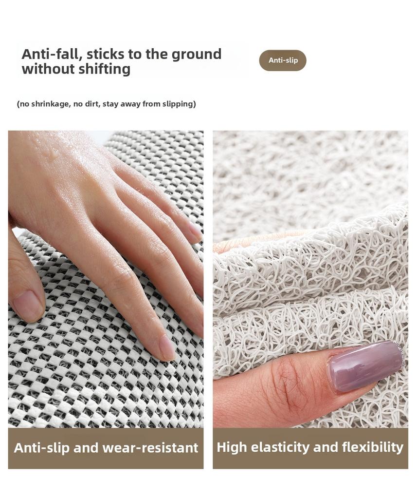 Shower Silk Ring Floor Mat Bathroom Bath Anti Slip and Anti Fall Foot Mat Toilet Waterproof and Dirt Resistant Mat Can Be Cut