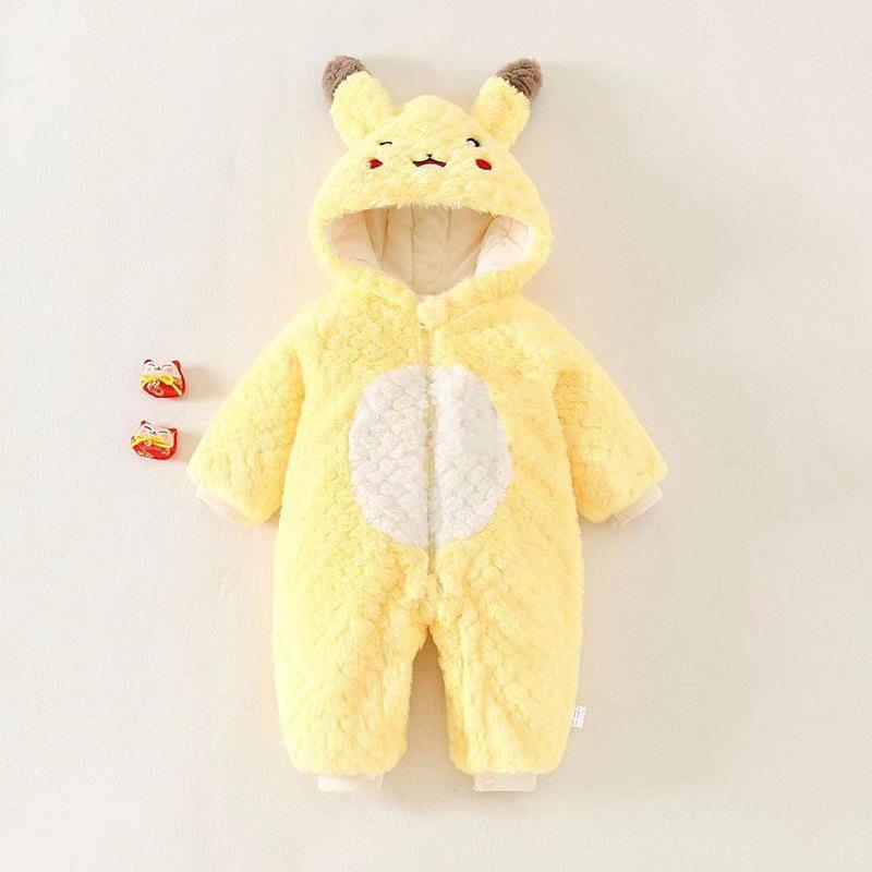 

Очаровательный зимний мультяшный детский ромпер - Толстый уличный комбинезон для мальчиков и девочек 66 cm