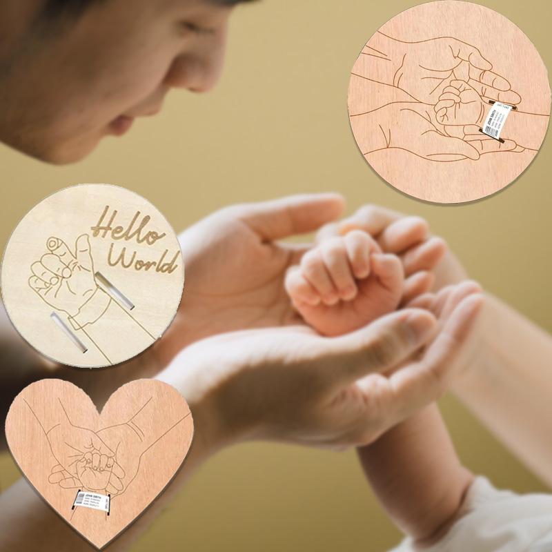 Newborn Hospital Engraved Keepsake Holder Personalized Baby Gift Memorial Pregnancy Wristband for Father's Day Mother's Day Baby