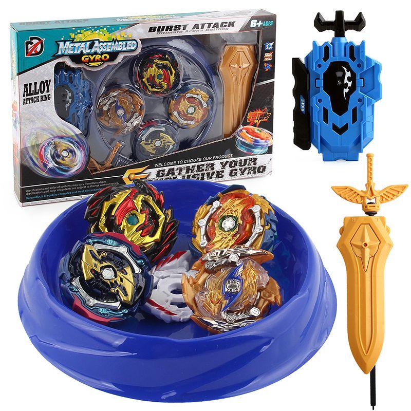 Thrilling New Burst Beyblade Set With Grip Wired Ruler Launcher For Kids