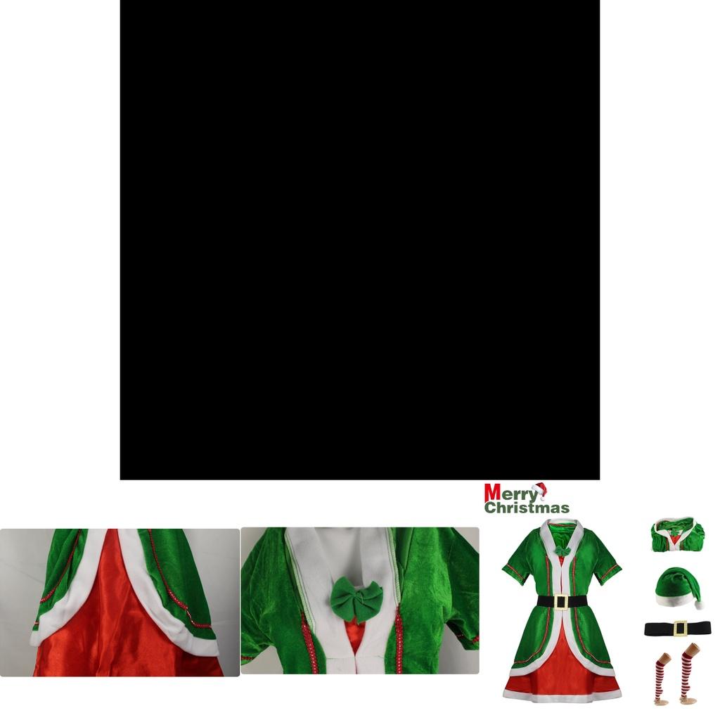 Christmas Elf Couple Outfit Cosplay Costume Xmas Fancy Dress Party Role Play