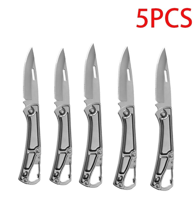 Pocket Fruit Knife, Stainless Steel Folding Outdoor Knife with Non-slip Handle for Kitchen Accessories