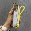 Luxury Plating Clear With Lanyard Phone Case For iPhone 17 16 15 14 13 12 11 Pro Max 16 Plus 17Air Shockproof Bumper Cases Cover