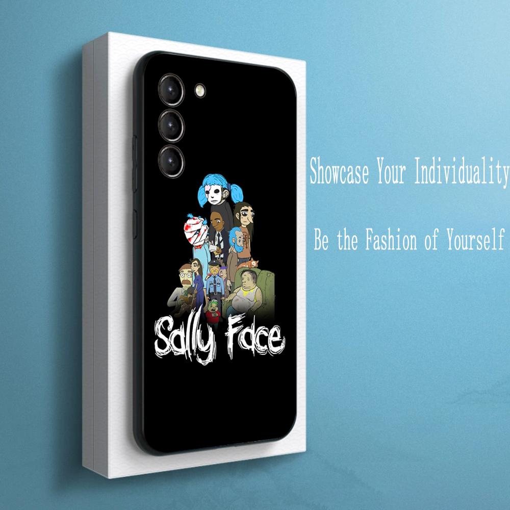 American Sally Face Retro Fashion Phone Case For Samsung Galaxy S26 S25 S24 S23 S22 S21 Plus Ultra Note20 Soft Black