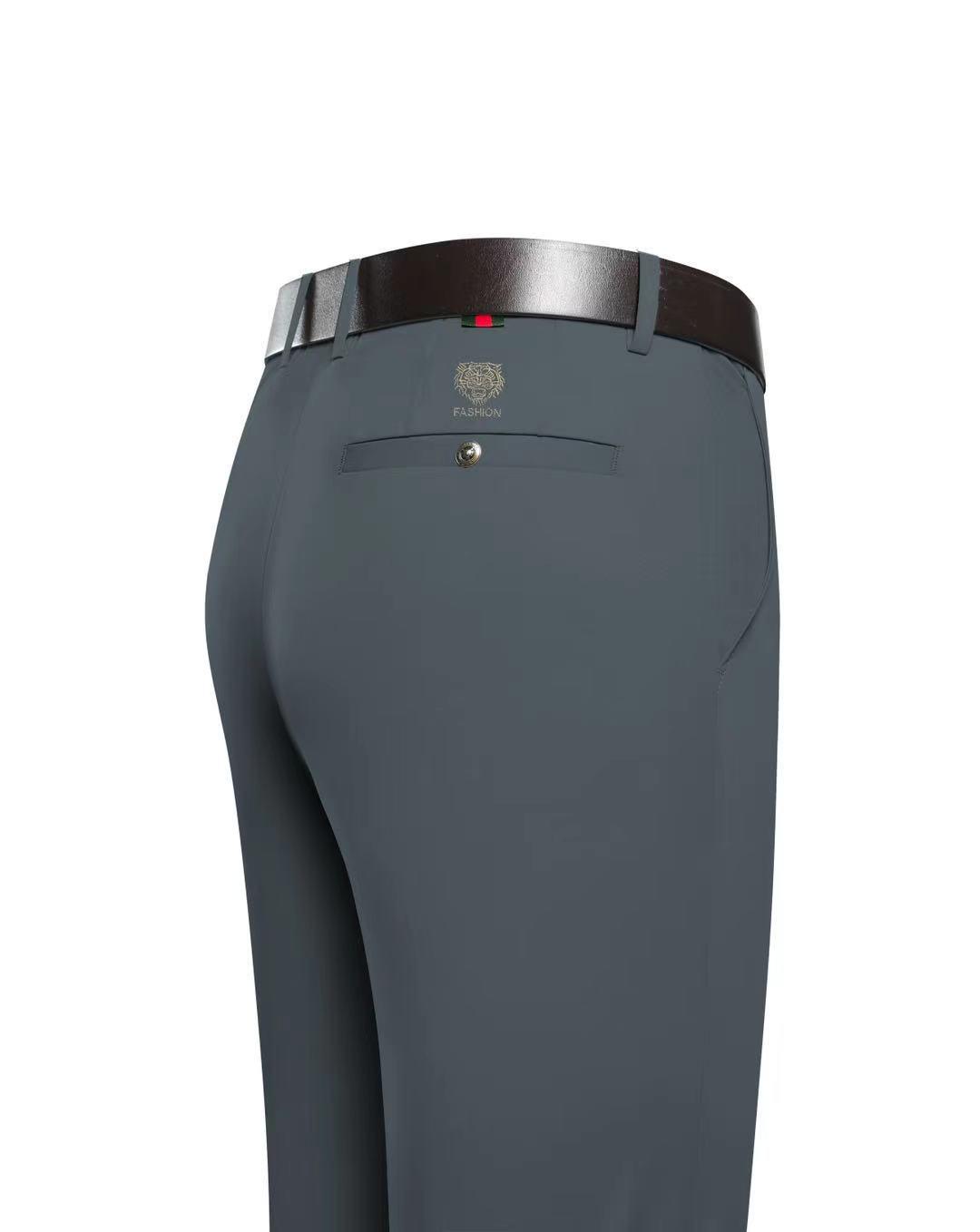 

Мужские повседневные брюки из ткани Four-Way Stretch: Осенне-зимние деловые брюки прямого кроя с высокой эластичностью 38