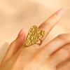 Simple Rings Adjustable Rings Sun/Heart Opening Rings Stainless Steel Texture Fashion Rings Suitable for Wedding Parties