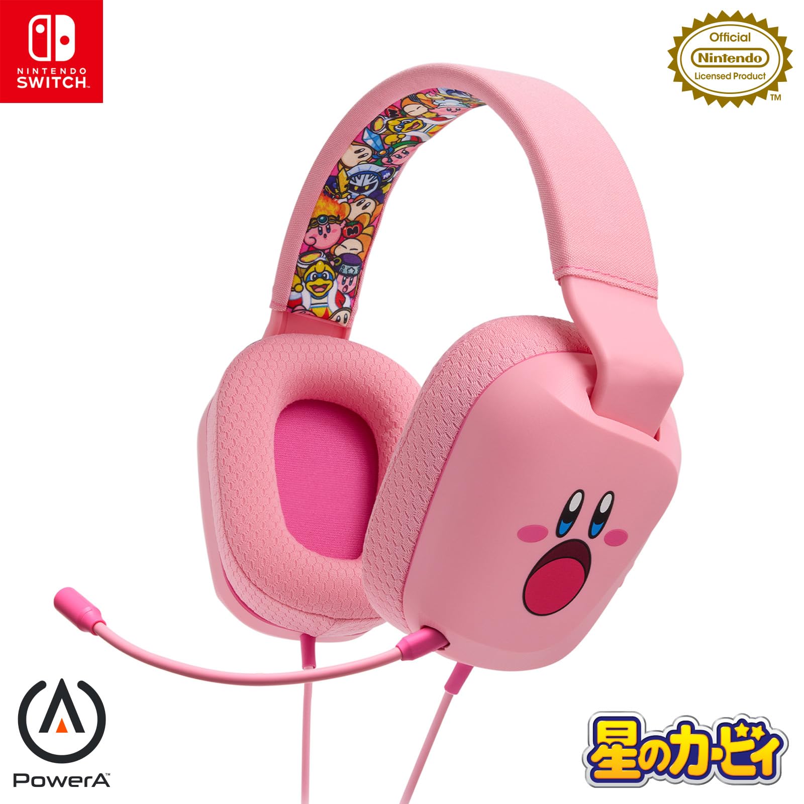 

Licensed Nintendo PowerA Wired Headset for Nintendo Switch Star Face [Officially Product] - Kirby s NSHS0299JP-01