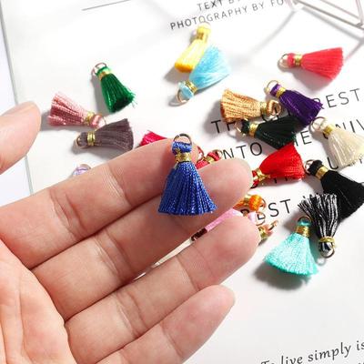 2cm Mini Rayon Gold Thread Small Tassel for DIY Handmade Projects