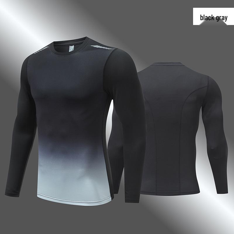 2024 Spring/Autumn Men's Long Sleeve Quick Dry Compression Sports T-Shirt