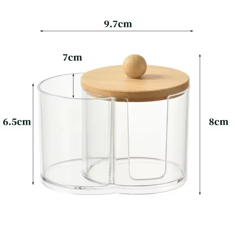 Acrylic Multifunctional Jewelry Container Cosmetic Makeup Cotton Pad Organizer Travel Cosmetic Storage Case Sundries Storage Box