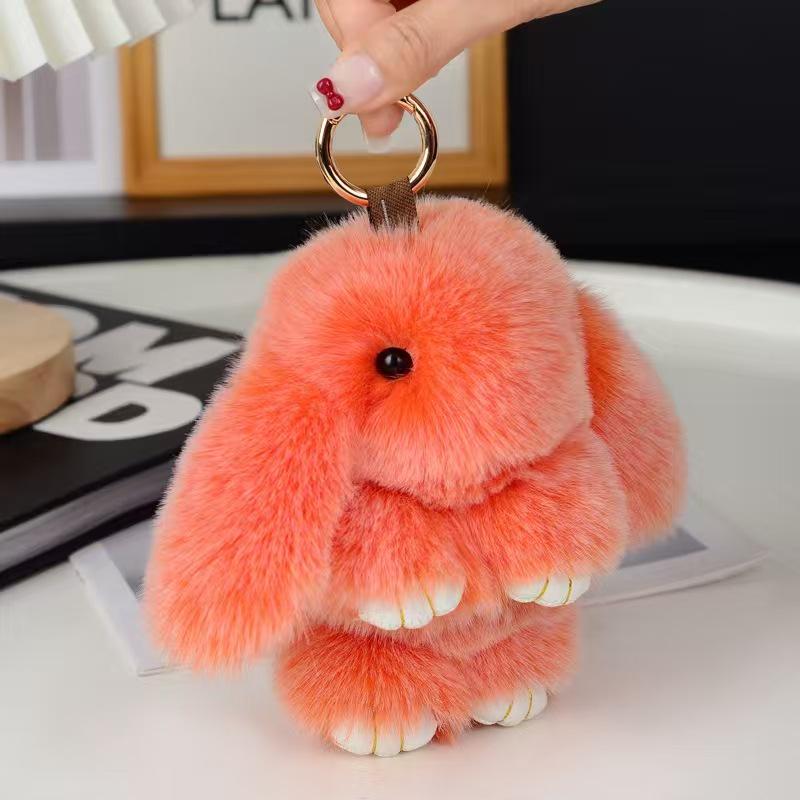 Imitation Otter Rabbit Fur Keychain: Cute Play Dead Rabbit Pendant for Bags & Phones